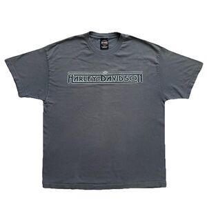 Vintage 2004 Harley Davidson Buffalo NY Bison Flame T Shirt XL USA Made Y2K Gray